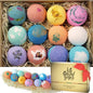 Bath Bombs Gift Set 12 USA Made Fizzies, Shea & Coco Butter Dry Skin Moisturize, Perfect for Bubble Spa Bath. Handmade Birthday Mothers Day Gifts Idea for Her/Him, Wife, Girlfriend