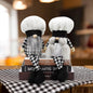 Buffalo Plaid Chef Gnome Plush Decorations for Home, 2PCS Mr. & Mrs. Kitchen Chef Cooking Plaid Gnomes Plush Collectible Figurine for Home Farmhouse Kitchen Tiered Tray Decor Gifts